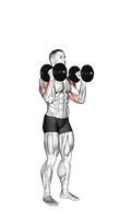 Dumbbell Standing Alternate Overhead Press