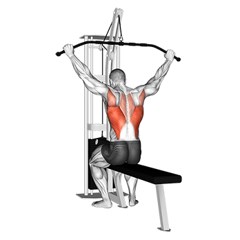 Wide Grip Rear Pulldown Behind Neck