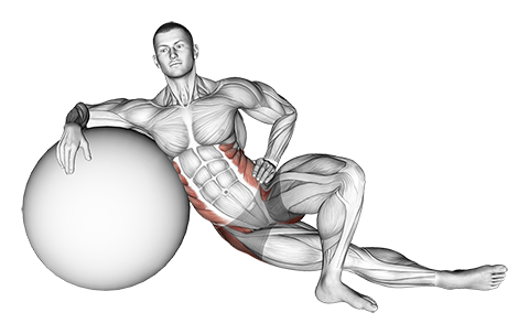 Supine Abdominal Stretch with Swiss Exercise Ball