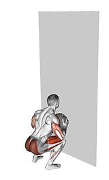 Medicine Ball Throw Squat with Wall