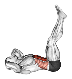 Lying Crunch (straight legs) (male)