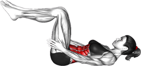 Lying 90 Degrees Leg Tap Crunch