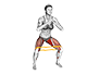 Resistance Band Side Walk Squat (female)