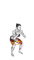 Resistance Band Squat Jump (female)