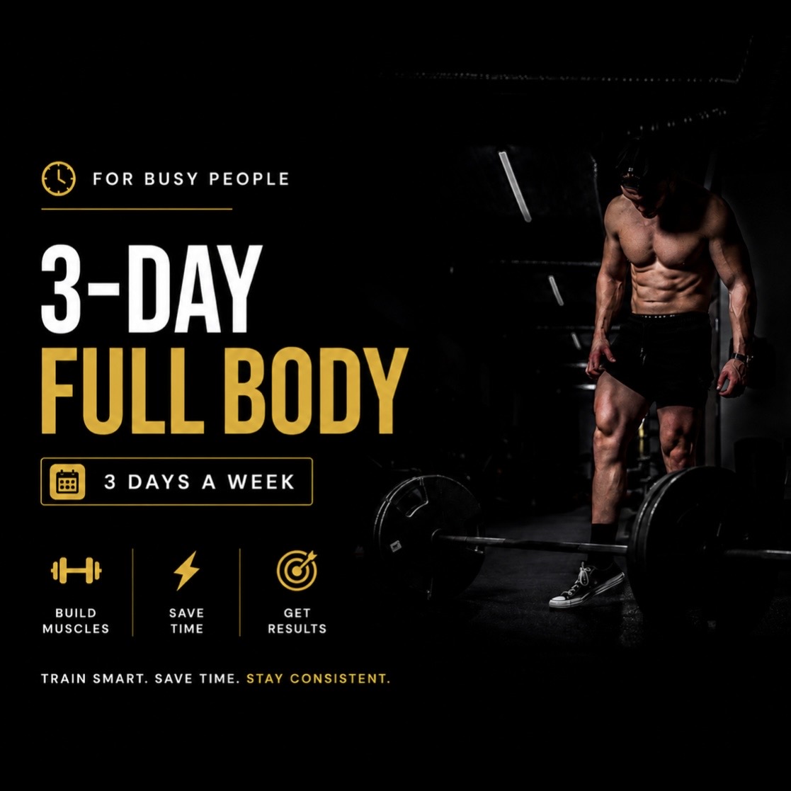 Workout plan: Time-Efficient 3-Day Full Body Program